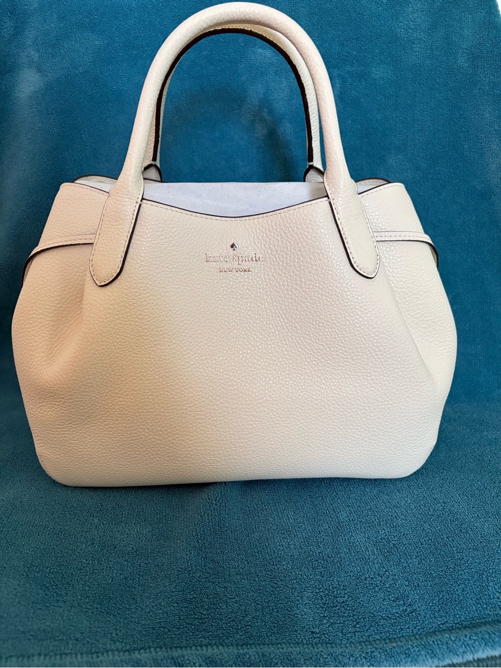 kate spade Cream Pebbled Leather Dumpling Satchel
